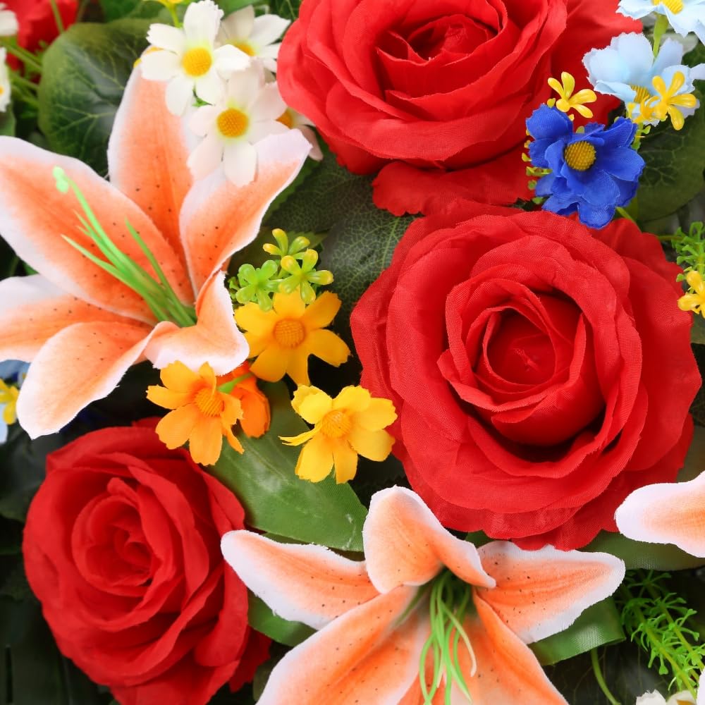 Amazon.com: ALL SPECIAL 3 Pack Grave Gravesite Flowers for